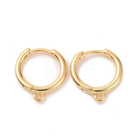 Brass Huggie Hoop Earrings Finding KK-D063-05G-1