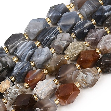 Natural Botswana Agate Beads Strands G-P611-B01-01-1