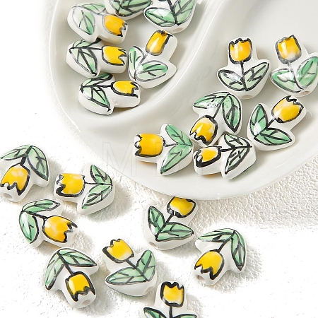 Handmade Porcelain Glazed Beads PW-WGF0CC5-05-1