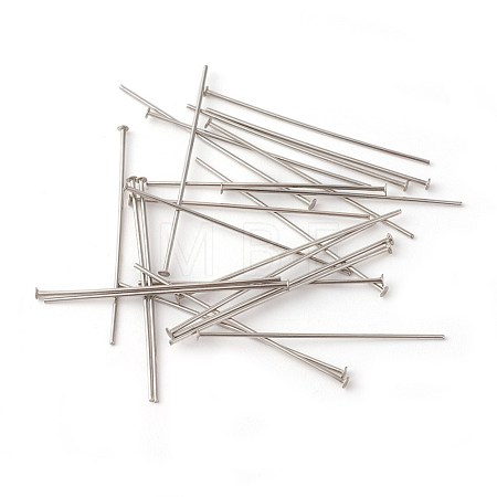 Tarnish Resistant 304 Stainless Steel Flat Head Pins STAS-G185-07P-0.6x30mm-1