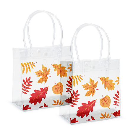 Rectangle Transparent Printed PVC Plastic Gift Tote Bags ABAG-TADJ0002-002C-1