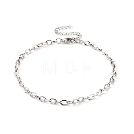 Non-Tarnish 304 Stainless Steel Cable Chain Bracelet for Men Women BJEW-E031-05D-P-1