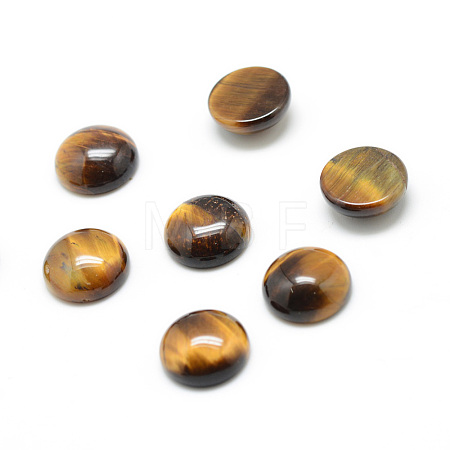 Natural Tiger Eye Gemstone Cabochons X-G-T020-8mm-26-1