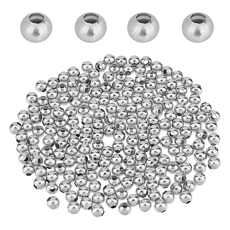 304 Stainless Steel Round Seamed Beads STAS-DC0015-81C-1