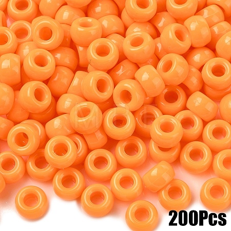 200Pcs Opaque Plastic Beads KY-YW0001-79F-1