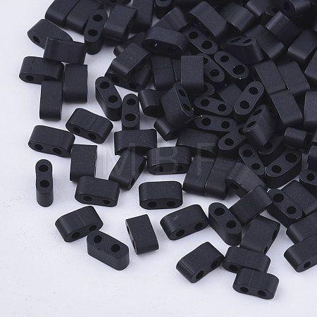 FGB 2-Hole Glass Seed Beads SEED-S031-M-049F-1