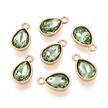 Faceted Glass Rhinestone Pendants GLAA-I051-A18-1