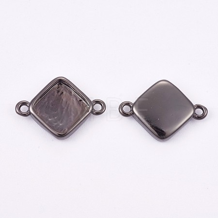 Brass Cabochon Connector Settings KK-F748-11B-1