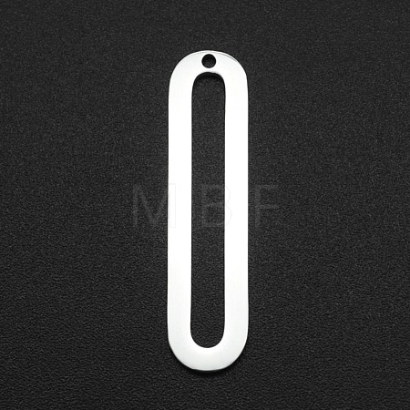 Tarnish Resistant 201 Stainless Steel Open Back Bezel Pendants STAS-R111-LA080-1