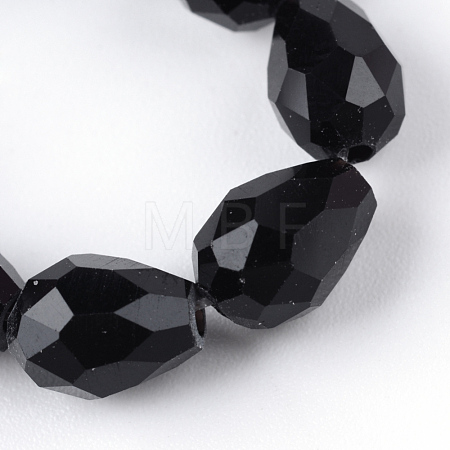 Transparent Glass Bead Strands X-GLAA-R024-6x8mm-12-1