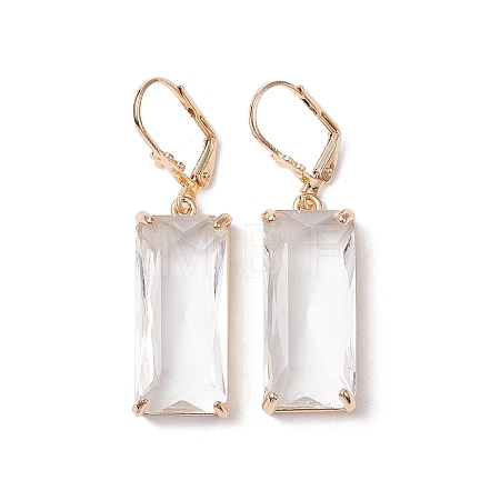 Glass Leverback Earring EJEW-C077-03KCG-02-1