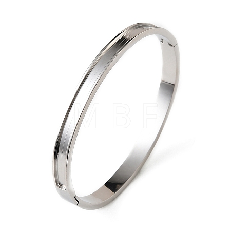 6MM 304 Stainless Steel Blank Grooved Hinged Bangle Making SA-CBA4244-02P-1