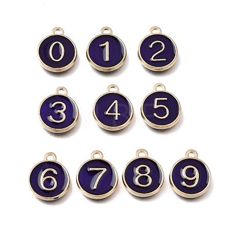 Alloy Enamel Charms ENAM-T010-07I-1