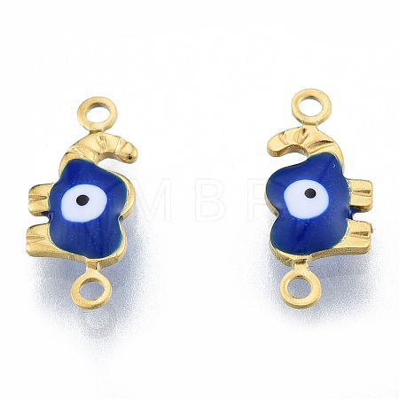 Ion Plating(IP) 304 Stainless Steel Enamel Connector Charms STAS-N092-177A-1