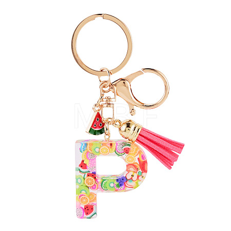 Fruit Series Letter Resin Keychains KEYC-TAC0033-02P-1