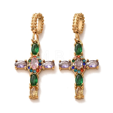 304 Stainless Steel Rhinestone Pendants RB-CBA5CCB-05G-G-1