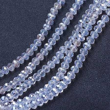 Electroplate Glass Beads Strands EGLA-A034-T3mm-B02-1