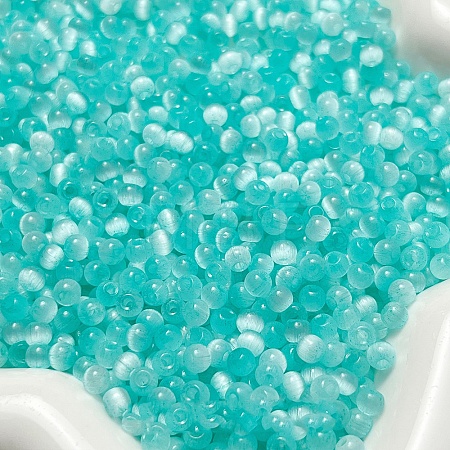 Imitation Cat Eye Glass Seed Beads GLAA-U006-01F-1