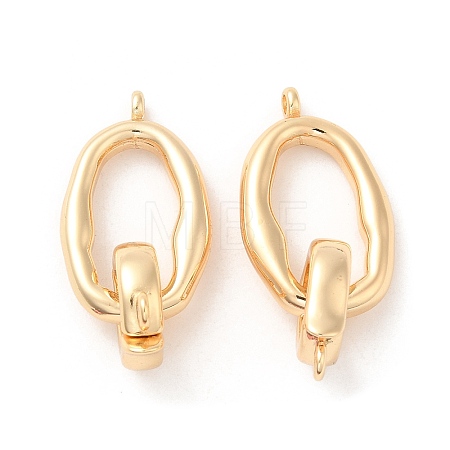 Brass Fold Over Clasps KK-F860-66G-1