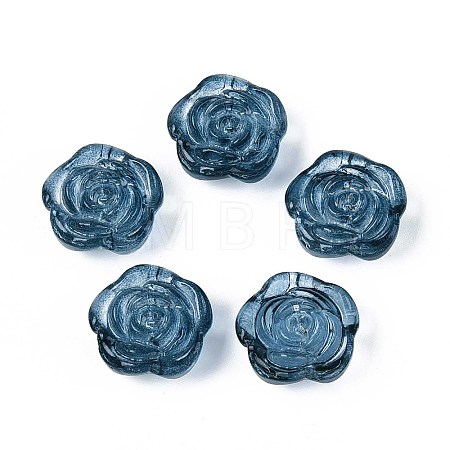 Baking Paint Transparent Glass Beads DGLA-N018-01A-1