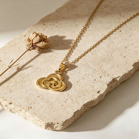 304 Stainless Steel Pendant Necklaces for Women WGFC427-04-1