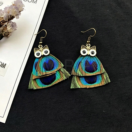 Alloy Enamel Dangle Earrings for Women WGBD3DC-01-1