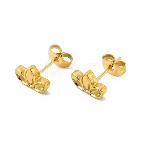 Ion Plating(IP) 304 Stainless Steel Stud Earring Cabochon Settings EJEW-I281-10G-1