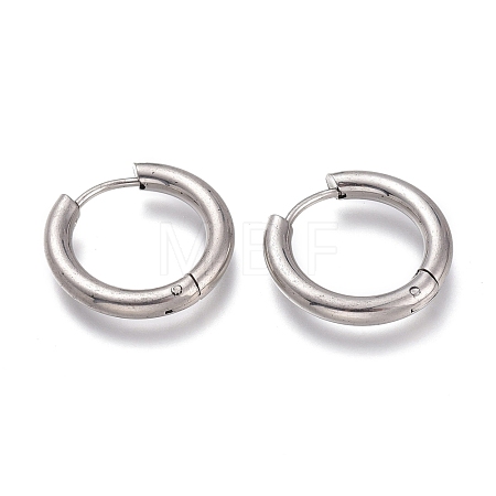 Tarnish Resistant 201 Stainless Steel Huggie Hoop Earrings EJEW-O095-05-04-1