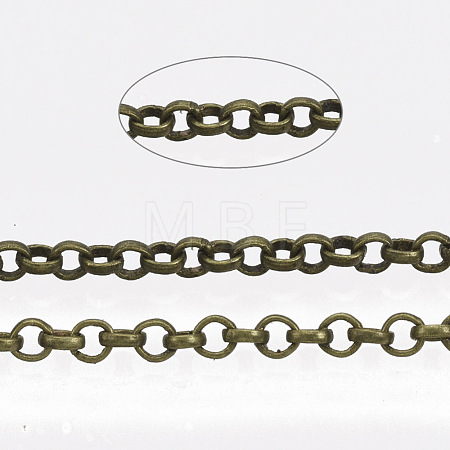 Soldered Brass Coated Iron Rolo Chains CH-S125-08A-AB-1
