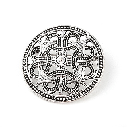 Tibetan Style Alloy Brooches JEWB-O016-03A-AS-1