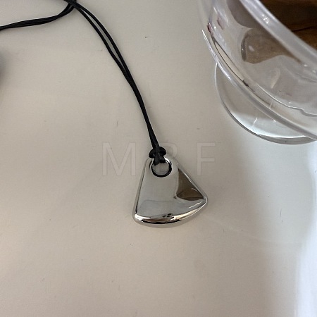 Alloy Pendant Black Waxed Cord Long Necklaces for Women FS-WG7FF48-02-1