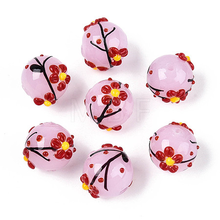 Handmade Lampwork Enamel Beads X1-LAMP-T023-23H-1