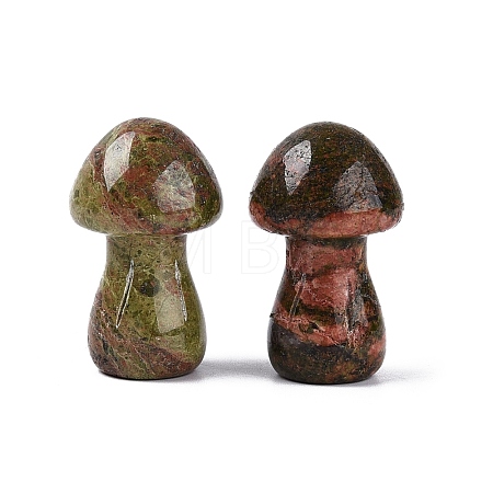Natural Unakite Mushroom Display Decorations G-Q602-03J-1
