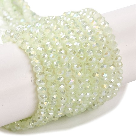 Baking Electroplate Glass Beads Strands DGLA-A039-J4mm-B17-1