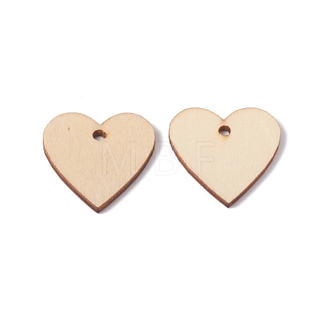 Unfinished Natural Poplar Wood Pendants WOOD-E010-08-1