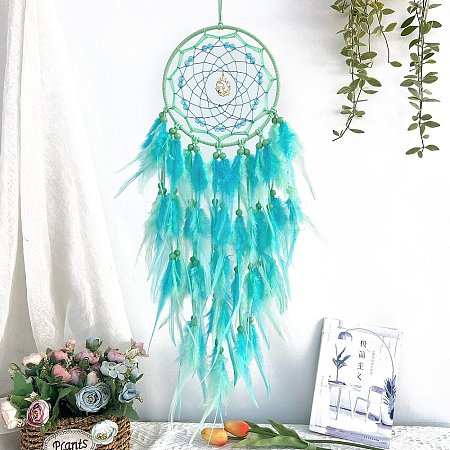 Woven Web/Net with Feather Hanging Ornaments PW-WG9FB90-01-1