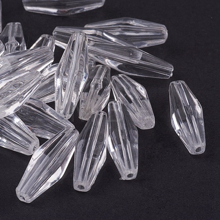 Transparent Acrylic Beads X-PC264Y-1