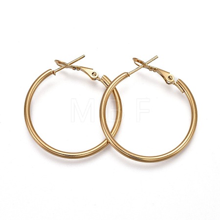 201 Stainless Steel Hoop Earrings EJEW-F188-24G-A-1