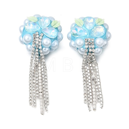 Handmade Polymer Clay Rhinestone Beads CLAY-Z006-02G-1
