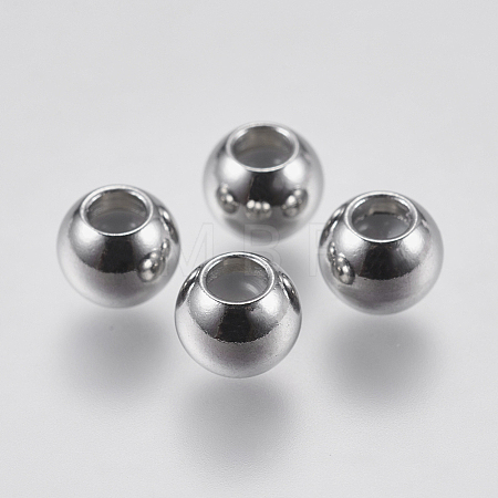 201 Stainless Steel Beads STAS-F195-007P-6mm-1