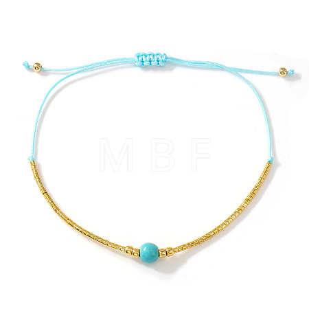 Bohemian Glass Seed Bead Braided Bracelets WO6368-12-1