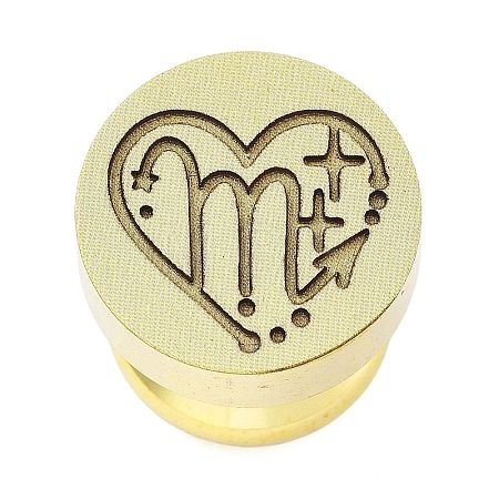 Constellation Golden Tone Wax Seal Brass Stamp Heads STAM-P002-02G-12-1