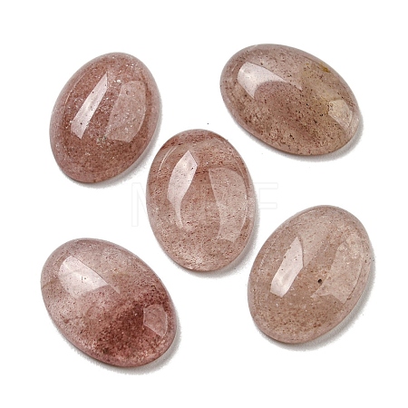 Natural Strawberry Quartz Cabochons G-C115-01A-18-1