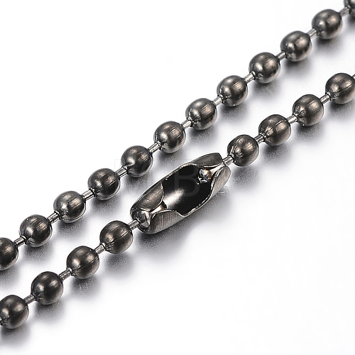 304 Stainless Steel Ball Chain Necklaces Making MAK-I008-01B-B03-1