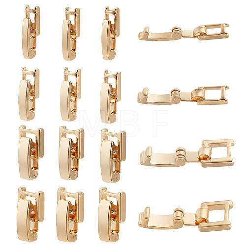 16 Sets 4 Styles Eco-Friendly Brass Watch Band Clasps KK-BC0009-79-1