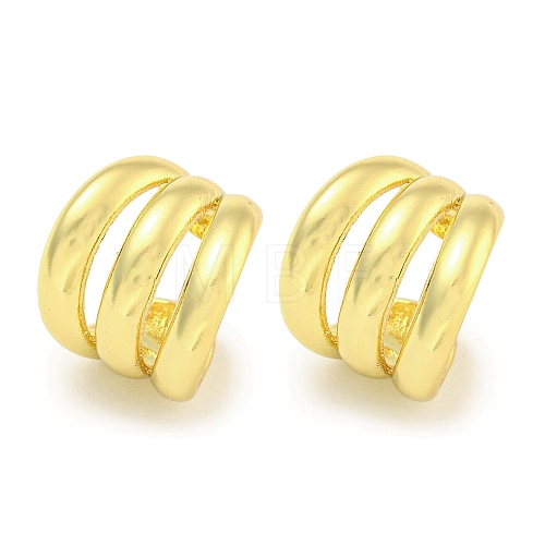 Brass Cuff Earrings EJEW-C104-029G-1