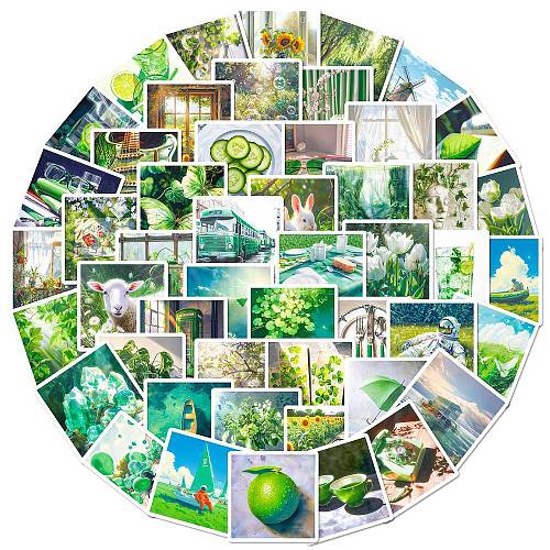 50Pcs Landscape Paper Waterproof Stickers PW-WGD2302-01-1