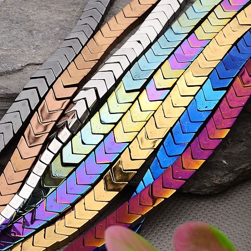 Electroplated Arrows Non-magnetic Synthetic Hematite Bead Strands G-E295-10-1