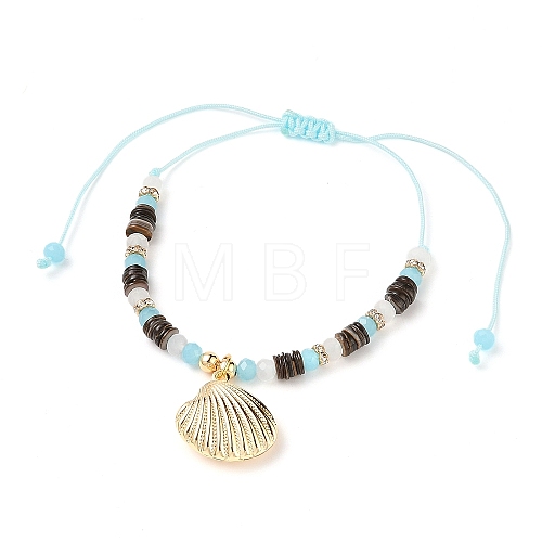 Adjustable Nylon Thread Braided Beads Bracelets BJEW-JB05579-03-1