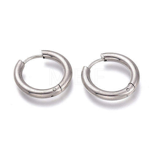 Tarnish Resistant 201 Stainless Steel Huggie Hoop Earrings EJEW-O095-05-04-1